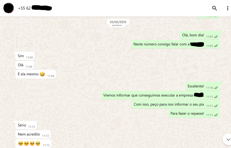 Mensagem de cliente
