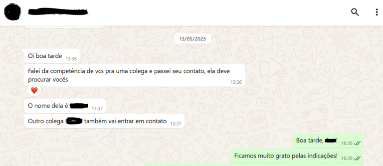 Mensagem de cliente